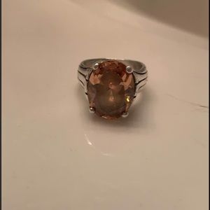 Silpada Sterling Silver 8ct CZ ring. Size 7